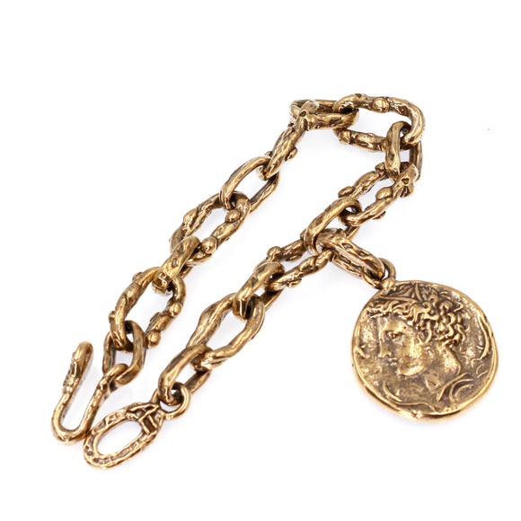 (ABR007) Coin Bronze Bracelet