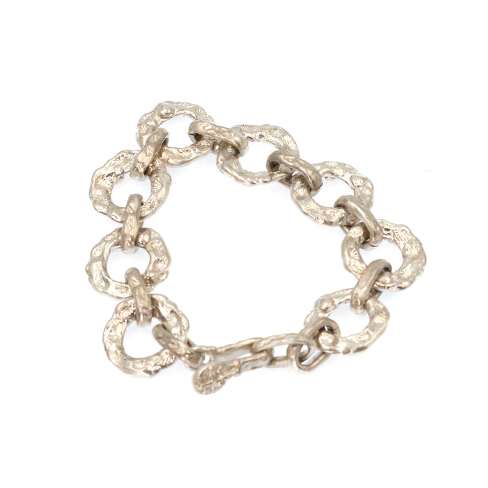 (ABR003) Large Handmade Sterling Silver Bracelet