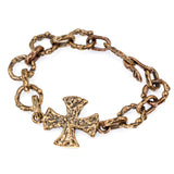 (ABR010) Cross Bronze Bracelet