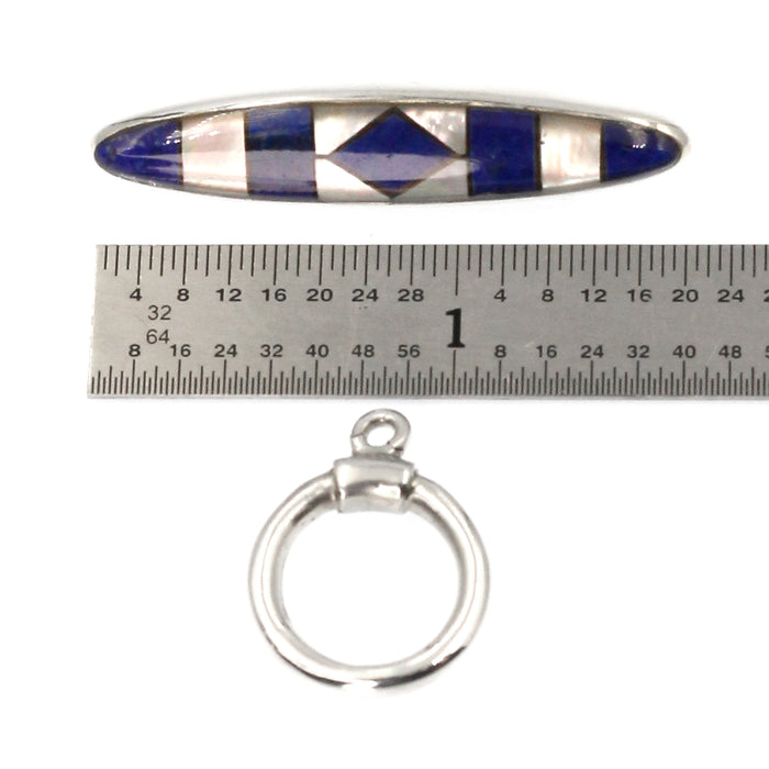 (ITG-057) Mother-of-Pearl, Lapis Toggle