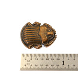 (bzbn002-N0134) Bronze Beetle Button Clasp.