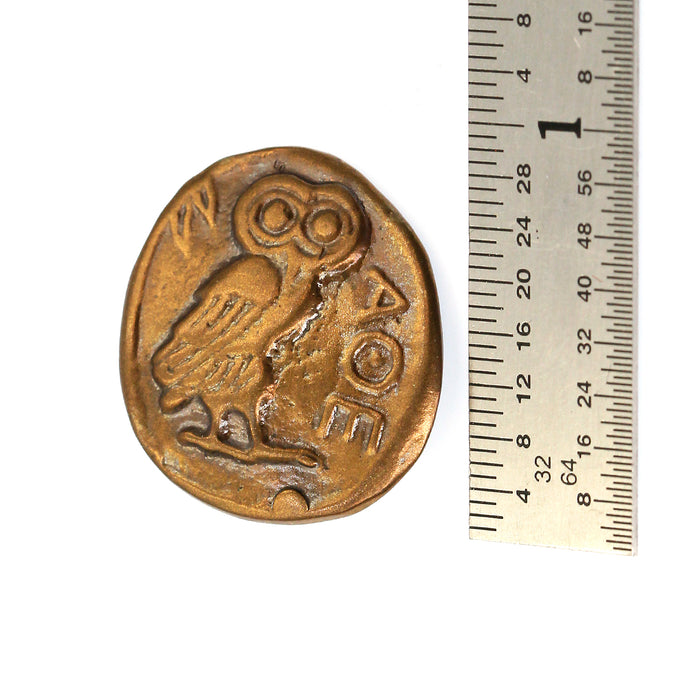 (bzbn037-N0533) Bronze Owl Button Clasp.