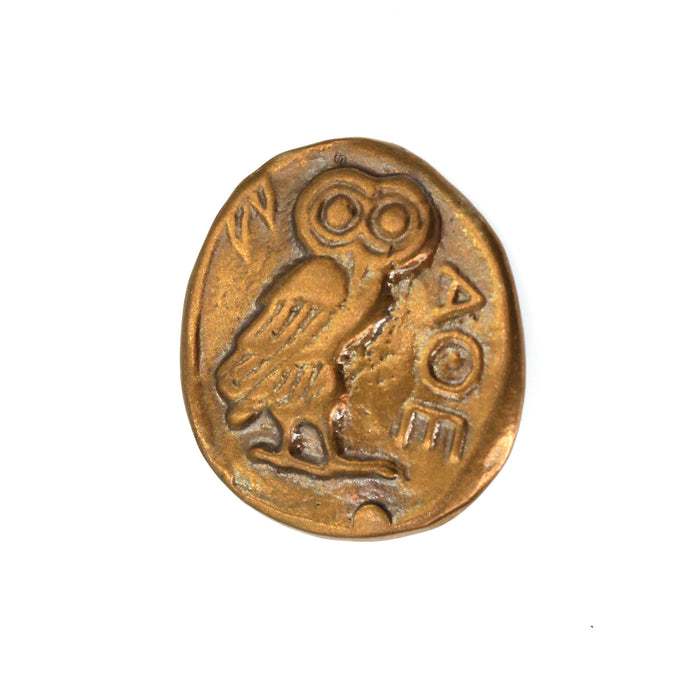(bzbn037-N0533) Bronze Owl Button Clasp.