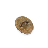 (bzbn029-N0447) Bronze Textured Oval Button Clasp.