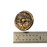 (bzbn011-N0136) Bronze hammer texture button Clasp.