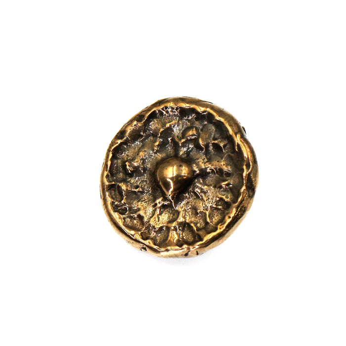 (bzbn011-N0136) Bronze hammer texture button Clasp.