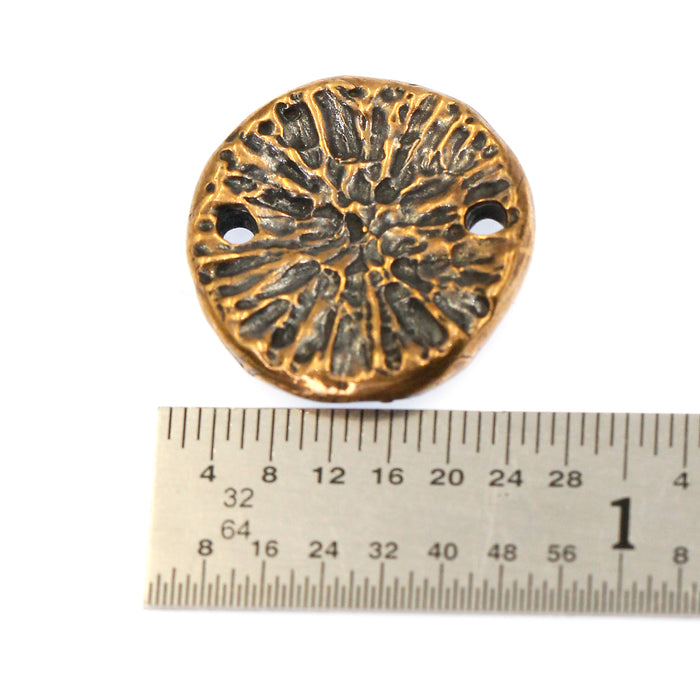 (bzbn015) Textured Bronze Button