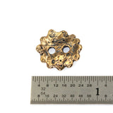 (bzbn017-N0153B) Bronze Wavy Button Clasp.