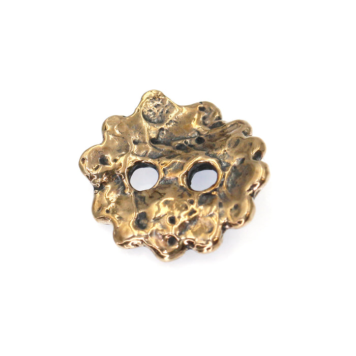 (bzbn017-N0153B) Bronze Wavy Button Clasp.