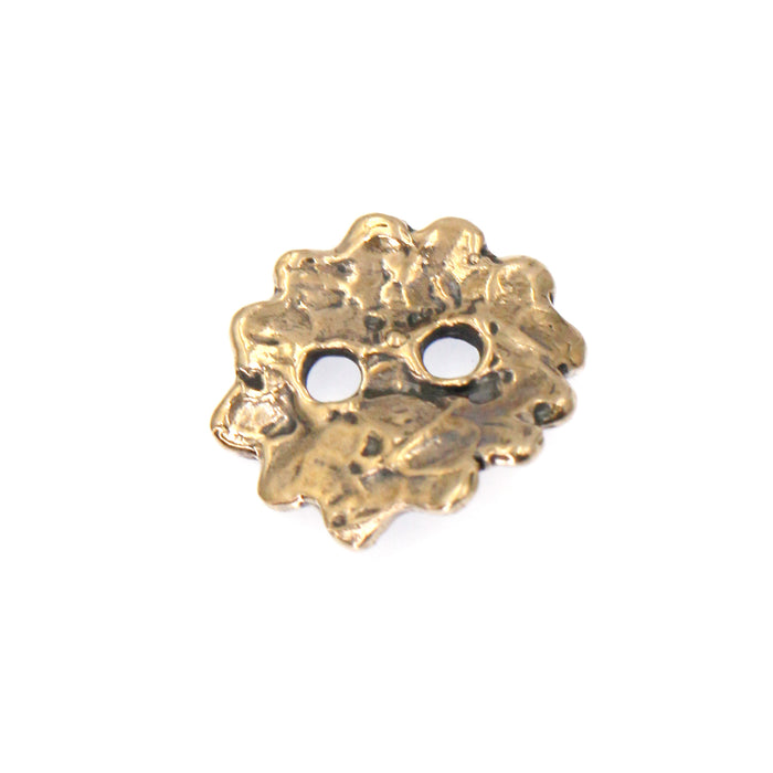 (bzbn017-N0153B) Bronze Wavy Button Clasp.