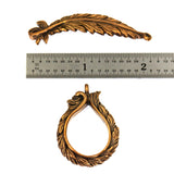 (bzct026-8748) Bronze Feather Toggle