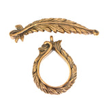 (bzct026-8748) Bronze Feather Toggle