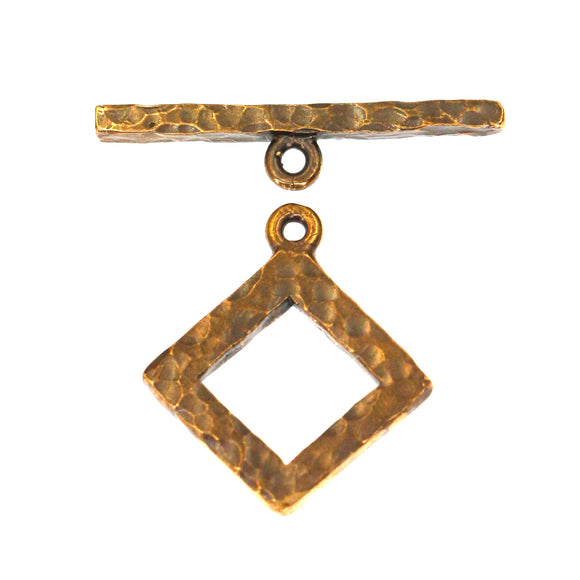 (bzct039-8951)  Hammered Bronze Toggle Clasp