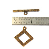(bzct039-8951)  Hammered Bronze Toggle Clasp