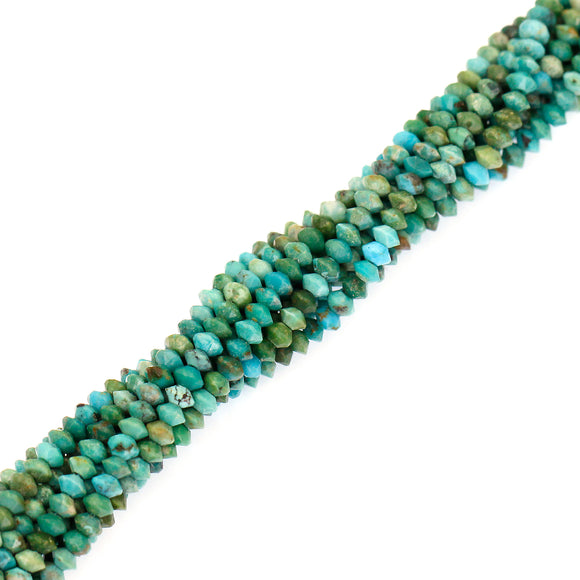 (turq002) 3mm Faceted Turquoise Roundels