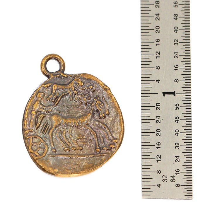 (bzrc014-3671) Greek "Lion Head - Chariot" coin