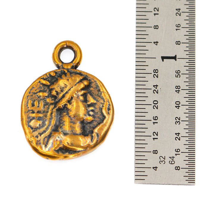 (bzrc036-9884) Indo Parthian Ancient Bronze Coin Reproduction