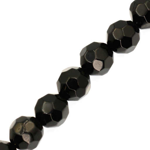 12mm Faceted Black Onyx