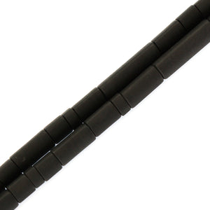 6mm Matte Black Onyx Triangular Cut Barrels and Roundelles