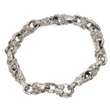 (ABR016) Hidden Clasp Sterling Silver Bracelet
