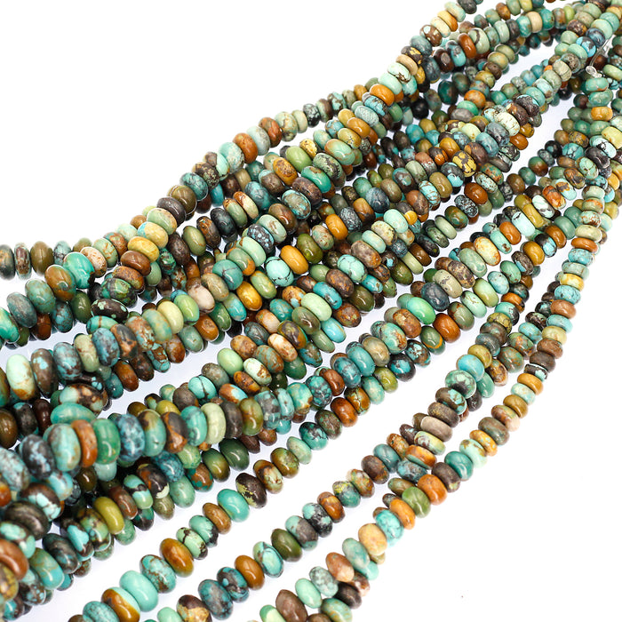 (turq003) 4-10mm Turquoise Roundels