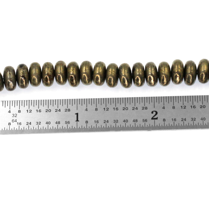 (pyrite003) 8mm Pyrite Rondelles