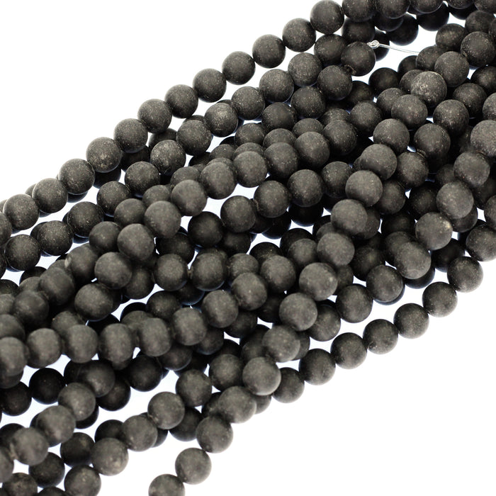 8mm Matte Black Onyx 