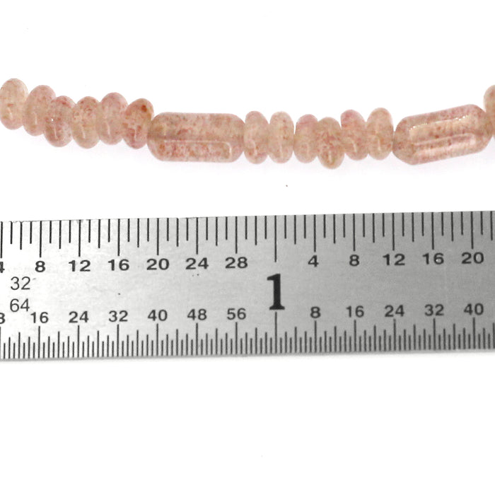 (qzt001) African Ruby Quartz Barrels and Roundelles