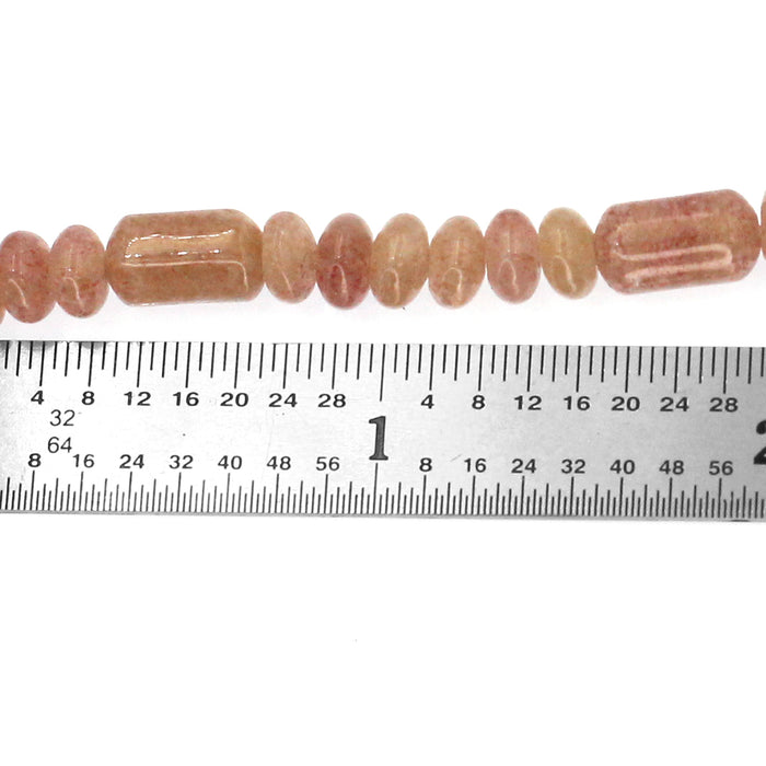 (qzt001) African Ruby Quartz Barrels and Roundelles