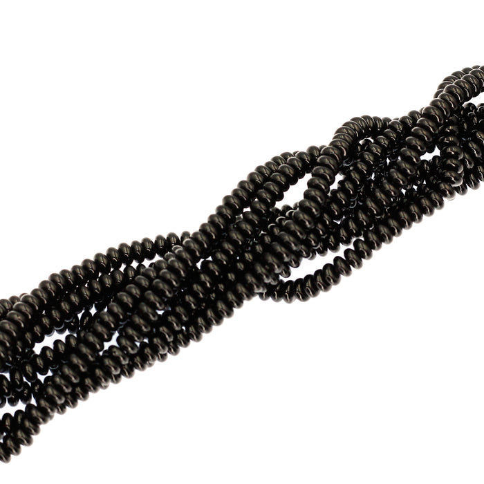 4mm Black Onyx Roundelles
