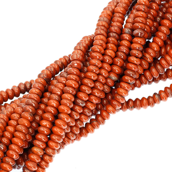 (redjasp015) 6mm Red Jasper Roundelles