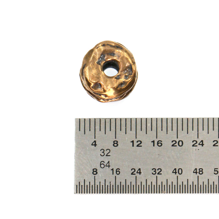 (bzbd003) Solid Bronze Triple Spacer Bead