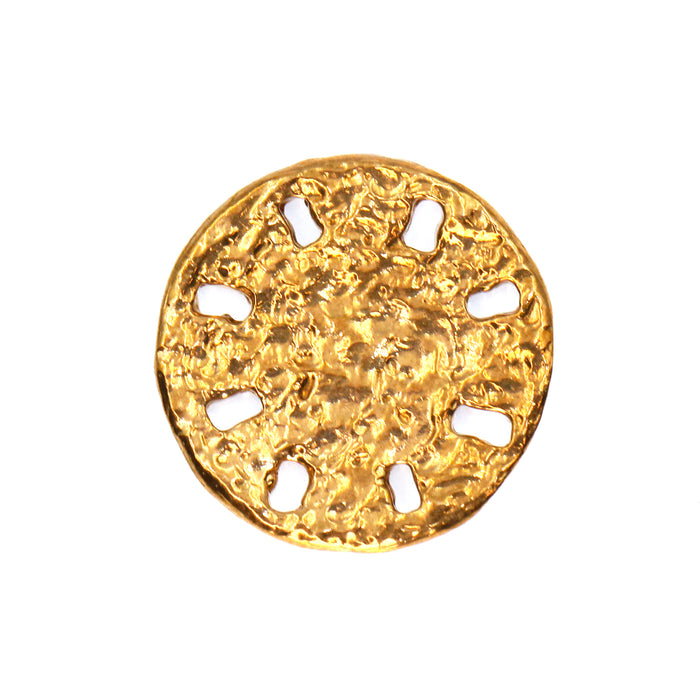 (bzbd012) Flat Bronze Bead Disc