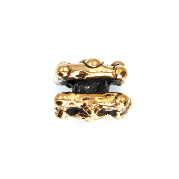 (bzbd034) Bumpy Square Bronze Bead