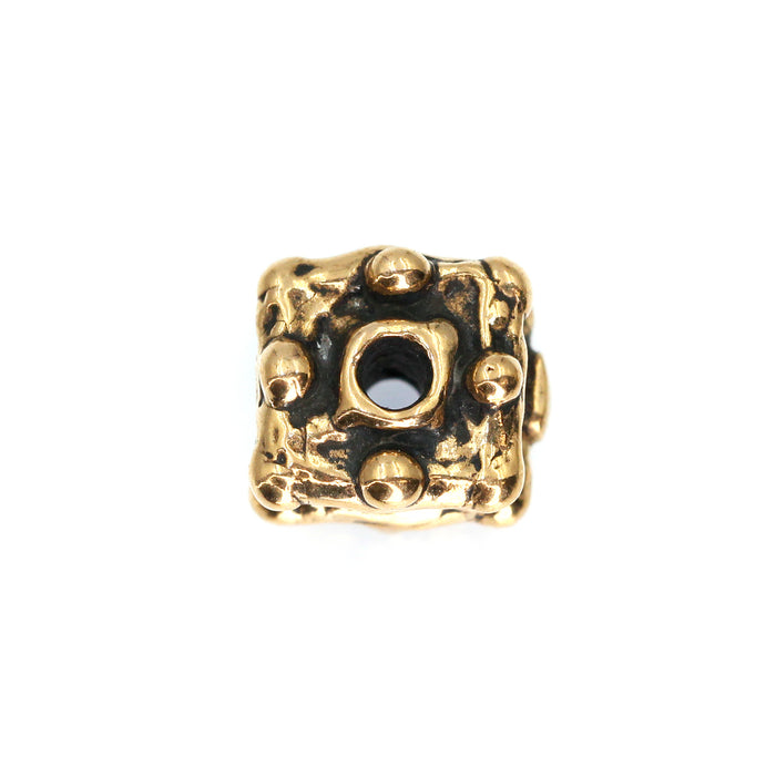 (bzbd034) Bumpy Square Bronze Bead