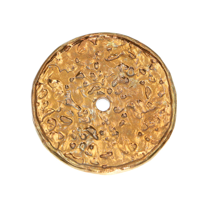 (bzbd032) 31mm Bronze Textured Disc Bead