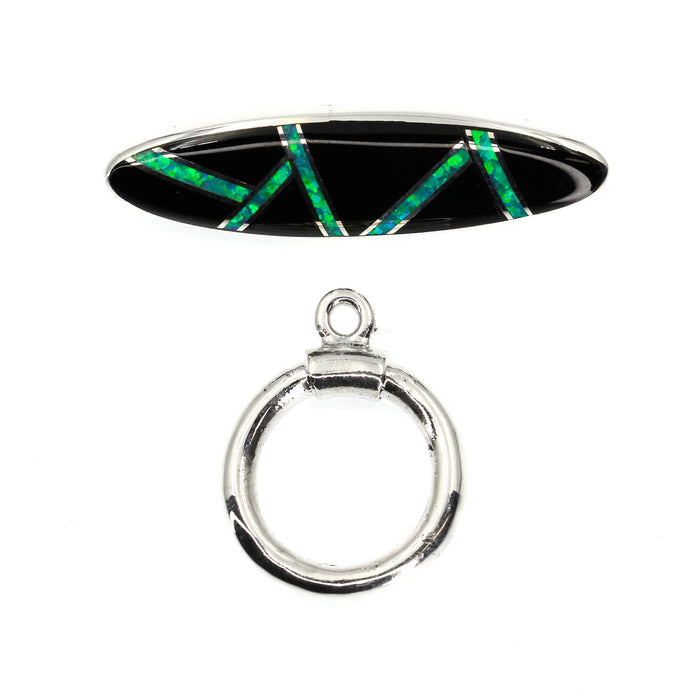 (ITG-074) Black Onyx and Opal Toggle