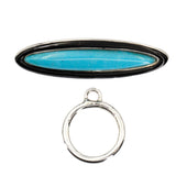 (ITG-073) Turquoise and Black Onyx Toggle