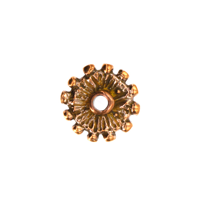 (bzbd064) Bronze Bumpy Disc Bead