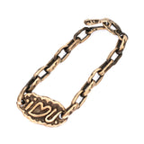 (ABR022) Handmade Bronze "I Luv U" Bracelet