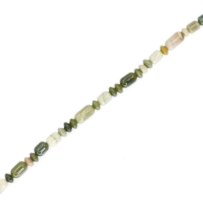 (jas091) 5-7mm Graduated Imperial Jasper Barrels and Roundels