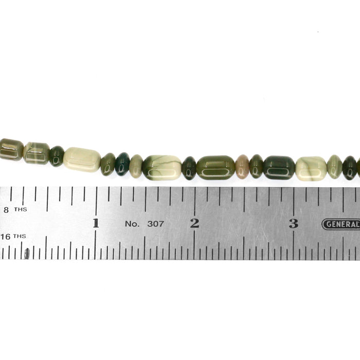 (jas091) 5-7mm Graduated Imperial Jasper Barrels and Roundels