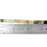 (agate007) 19mm Flattened Moss Agate Tubes