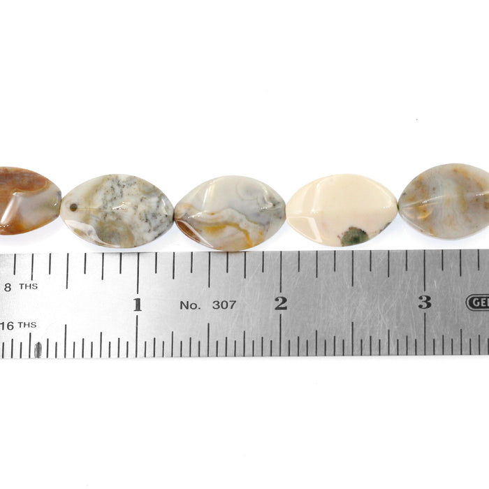 (jas094) 13x20mm Ocean Jasper Faceted Ovals