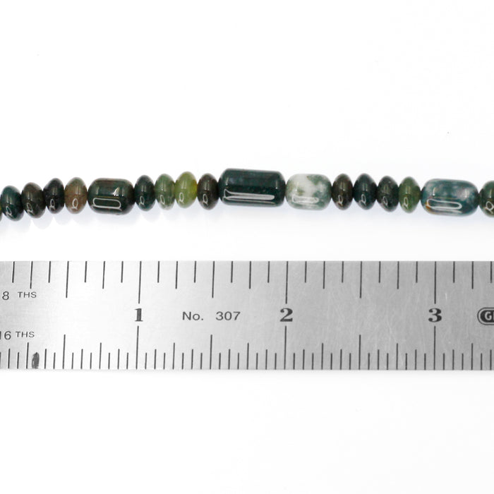 (jas090) 6-8mm Graduated Imperial Jasper Barrels and Roundels