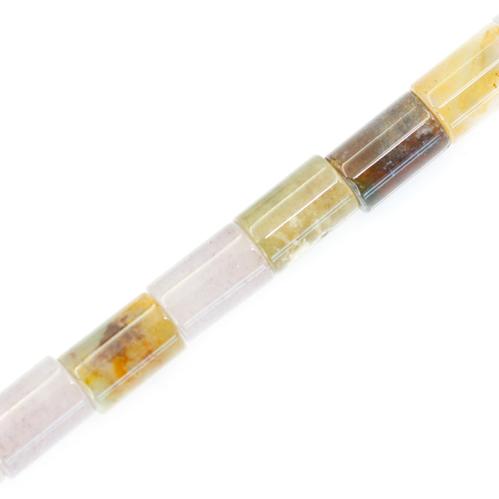 (jas100) 8mm Fancy Jasper Barrels