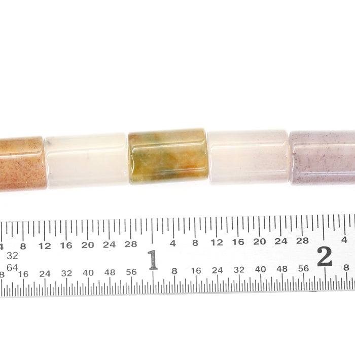 (jas100) 8mm Fancy Jasper Barrels