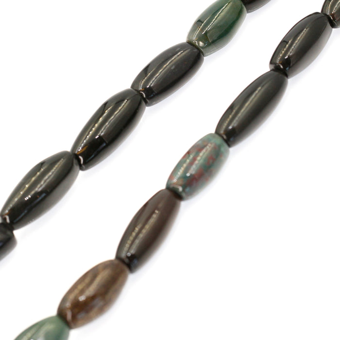 (jas097) Various Sized Fancy Jasper Tubes