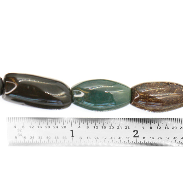 (jas097) Various Sized Fancy Jasper Tubes