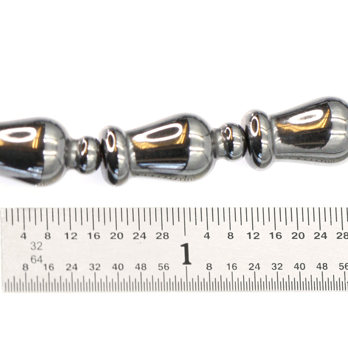 (hem008) 10x20mm Hematite Bells